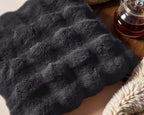 Sierkussen imitatiebont Pom Rabbit Fur antraciet 50 x 50 cm voor bank en bed