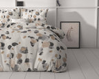 Dekbedovertrek Spotty zand met stippenprint 240 x 220 cm voor de slaapkamer