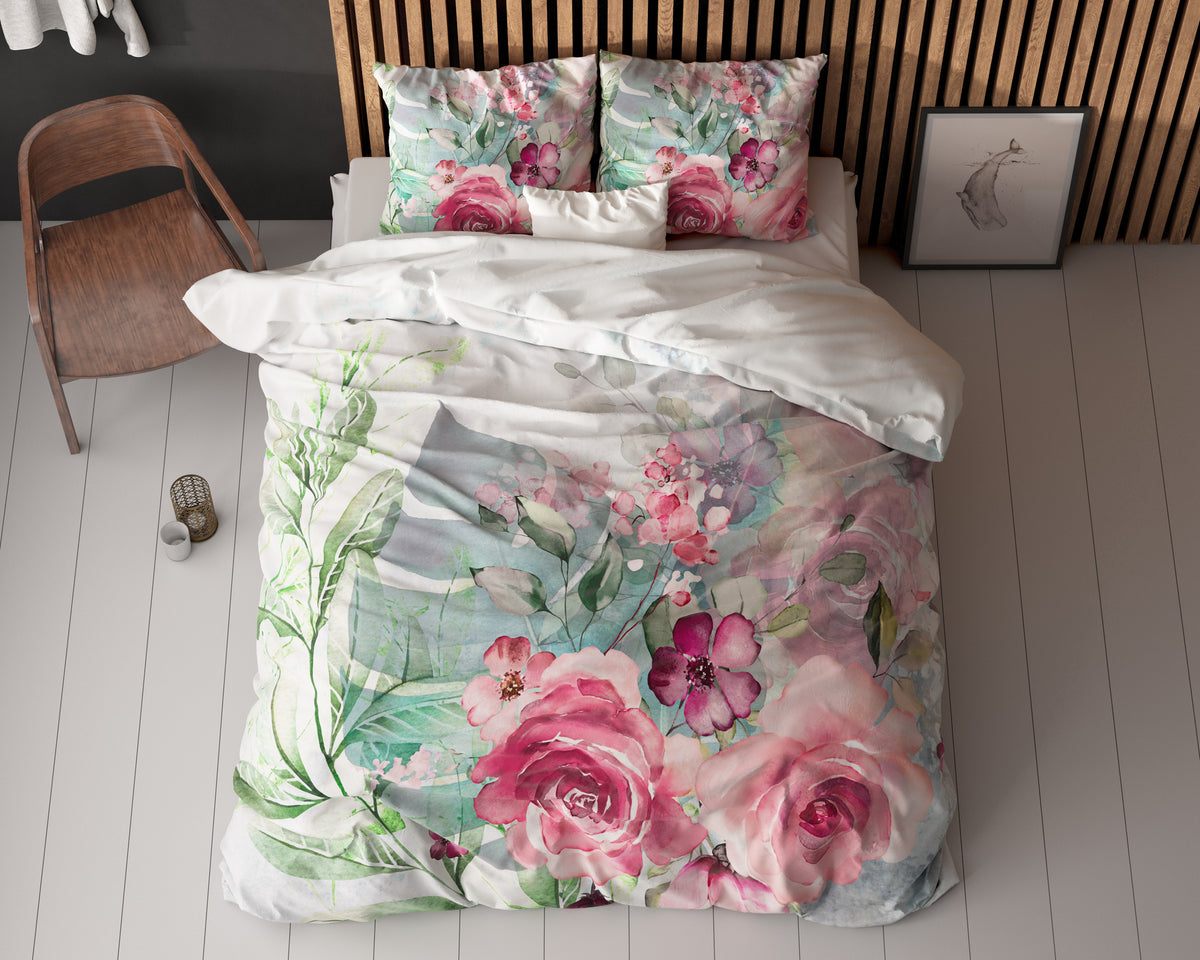 Dekbedovertrek Desire bloemenprint multi 200 x 200/220 cm voor de slaapkamer