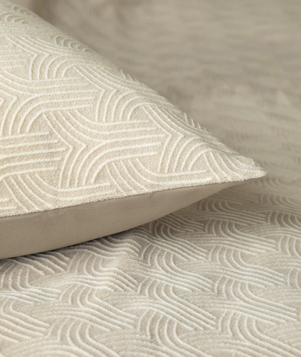 Dekbedovertrek flanel Art beige 140 x 220 cm voor de slaapkamer