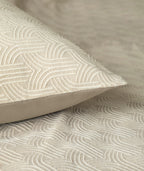 Dekbedovertrek flanel Art beige 140 x 220 cm voor de slaapkamer
