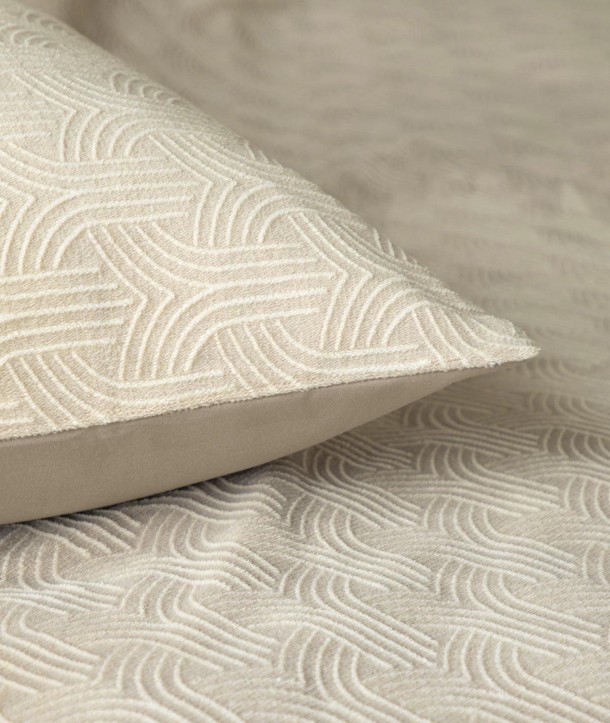 Dekbedovertrek flanel Art beige 140 x 220 cm voor de slaapkamer