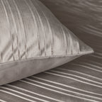 Dekbedovertrek fluweel taupe/grijs 140 x 220 cm, met 1 kussensloop voor de slaapkamer