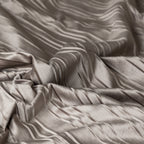 Dekbedovertrek fluweel taupe/grijs 140 x 220 cm, met 1 kussensloop voor de slaapkamer