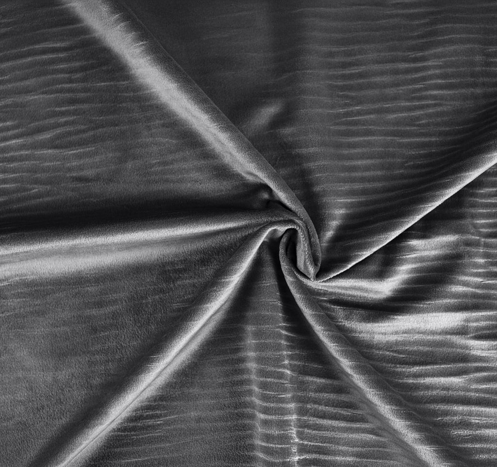 Dekbedovertrek fluweel polyester effen antraciet 140 x 220 cm, met 1 kussensloop 60 x 70 cm