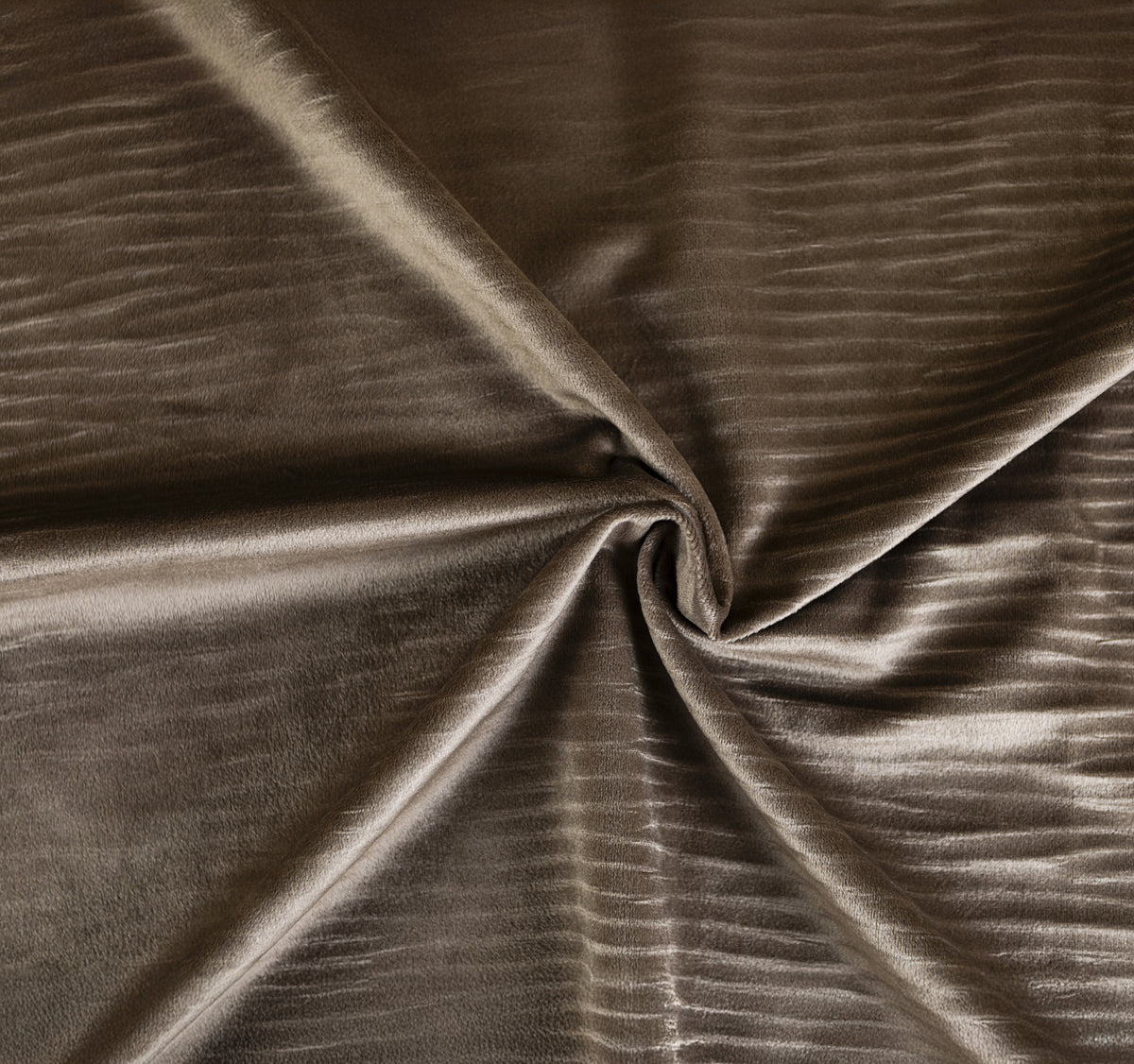Dekbedovertrek fluweel effen taupe 140 x 220 cm, met 1 kussensloop 60 x 70 cm