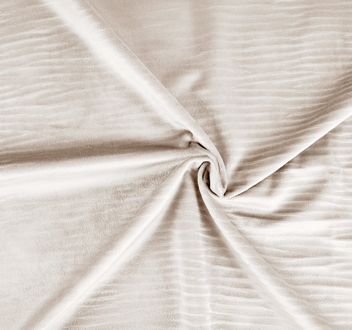Dekbedovertrek fluweel velvet crème 240 x 220 cm, met 2 kussenslopen 60 x 70 cm