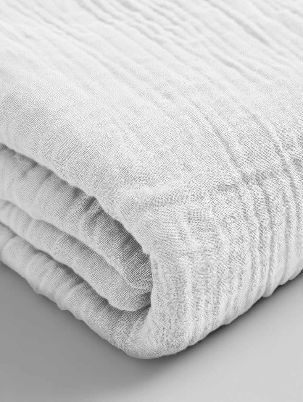 Hoeslaken katoen mousseline wit 160 x 200 cm, hoekhoogte 30 cm, anti-huisstofmijt voor slaapkamer