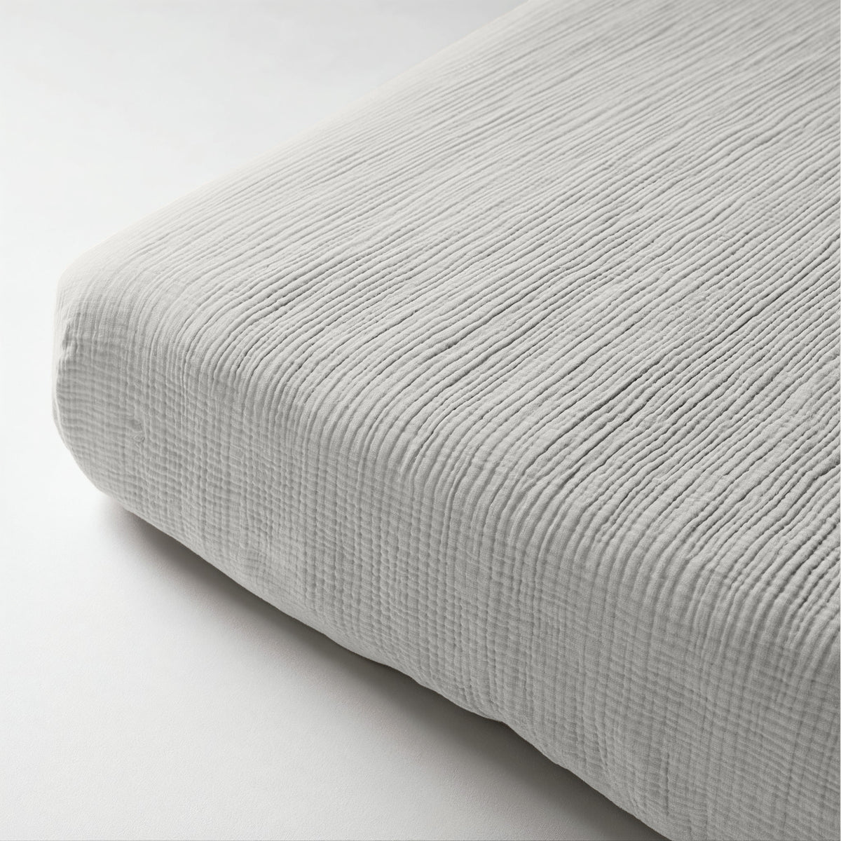 Hoeslaken katoen mousseline crème 140 x 200 cm, hoekhoogte 30 cm, voor matras en boxspring
