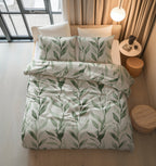 Dekbedovertrek katoen Stedelijke kas groen 140 x 220 cm, met kussenslopen 60 x 70 cm voor de slaapkamer