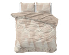 Dekbedovertrek katoen Blush Angles zand beige 240 x 220 cm, met 2 kussenslopen 60 x 70 cm