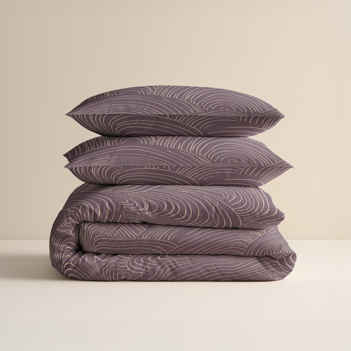 Dekbedovertrek katoen Dreamscape paars 240 x 220 cm, met 2 kussenslopen 60 x 70 cm