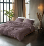 Dekbedovertrek katoen Dreamscape paars 240 x 220 cm, met 2 kussenslopen 60 x 70 cm