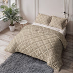 Lazy dekbed Venzo polyester microvezel zand 240 x 220 cm, met 2 kussenslopen 60 x 70 cm