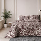Lazy dekbed alles-in-één polyester microvezel bruin wit 200 x 220 cm, met 2 kussenslopen