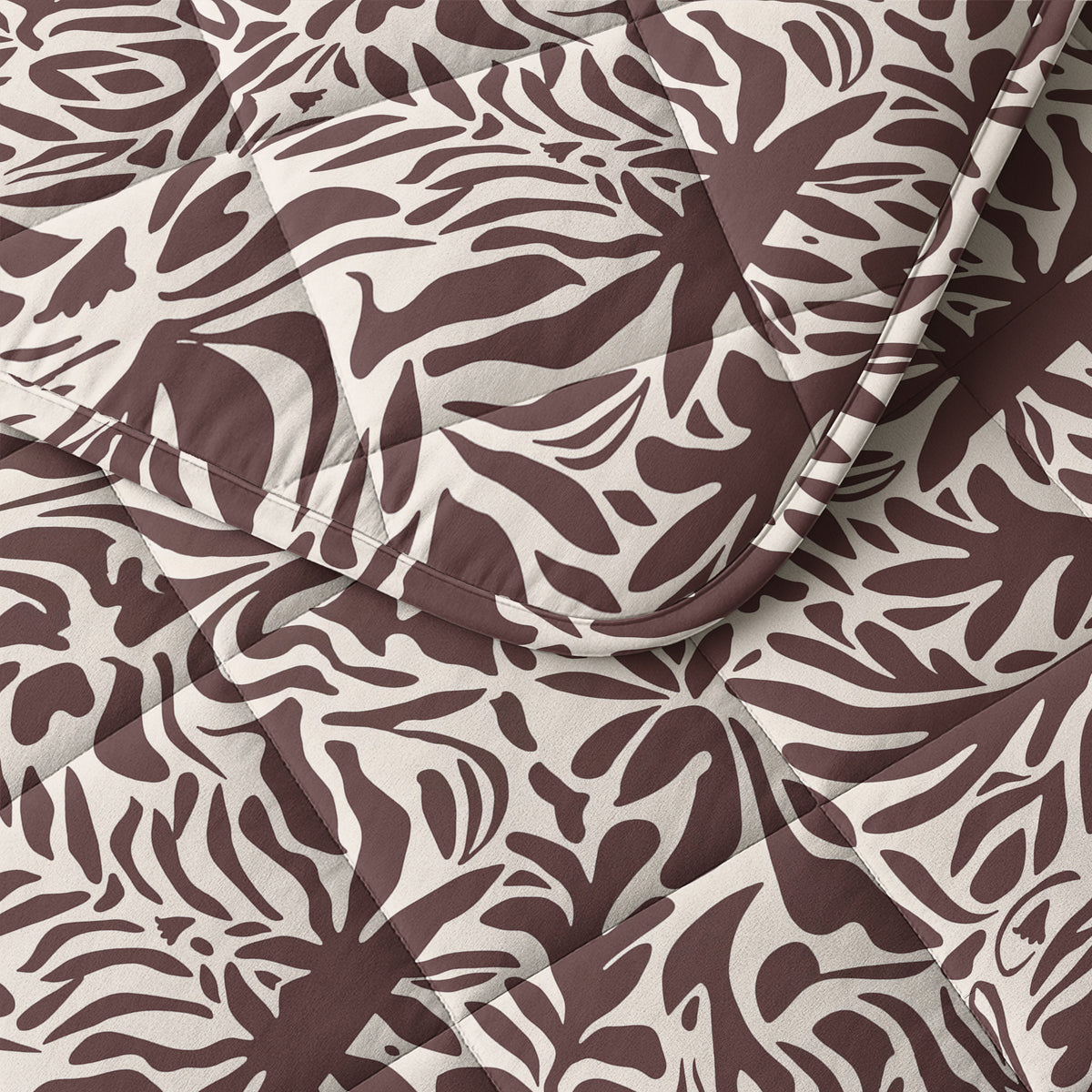 Lazy dekbed alles-in-één polyester microvezel bruin wit 200 x 220 cm, met 2 kussenslopen