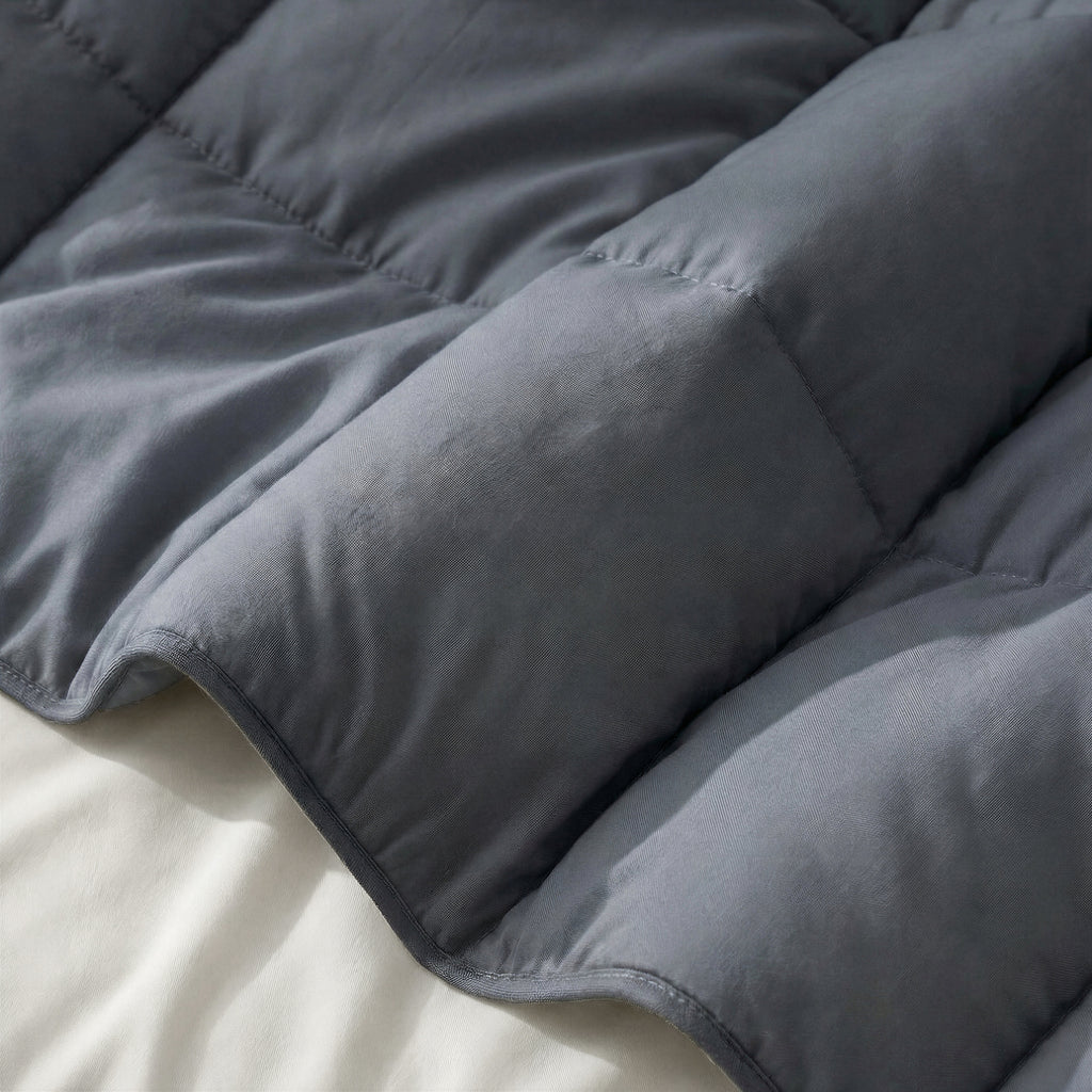 Lazy dekbed percale katoen antraciet 200 x 220 cm, dekbed en overtrek in één, voor de slaapkamer