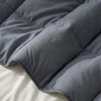 Lazy dekbed percale katoen antraciet 200 x 220 cm, dekbed en overtrek in één, voor de slaapkamer