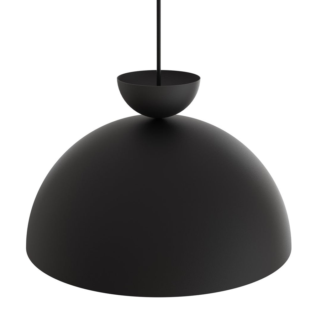 Hanglamp gepoedercoat staal industrieel Lunaro zwart Ø 40 cm, verstelbare hoogte