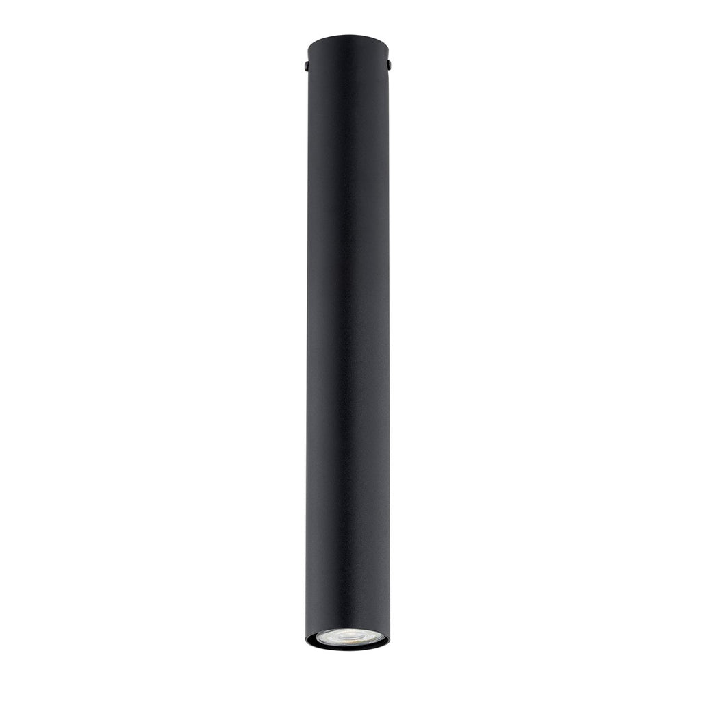 Plafondlamp spot gepoedercoat staal minimalistisch zwart Ø 6 x 45 cm, voor woonkamer, gang en keuken