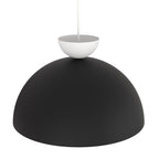 Hanglamp gepoedercoat staal Lunaro industrieel zwart en wit Ø 40 cm, voor eettafel en woonkamer