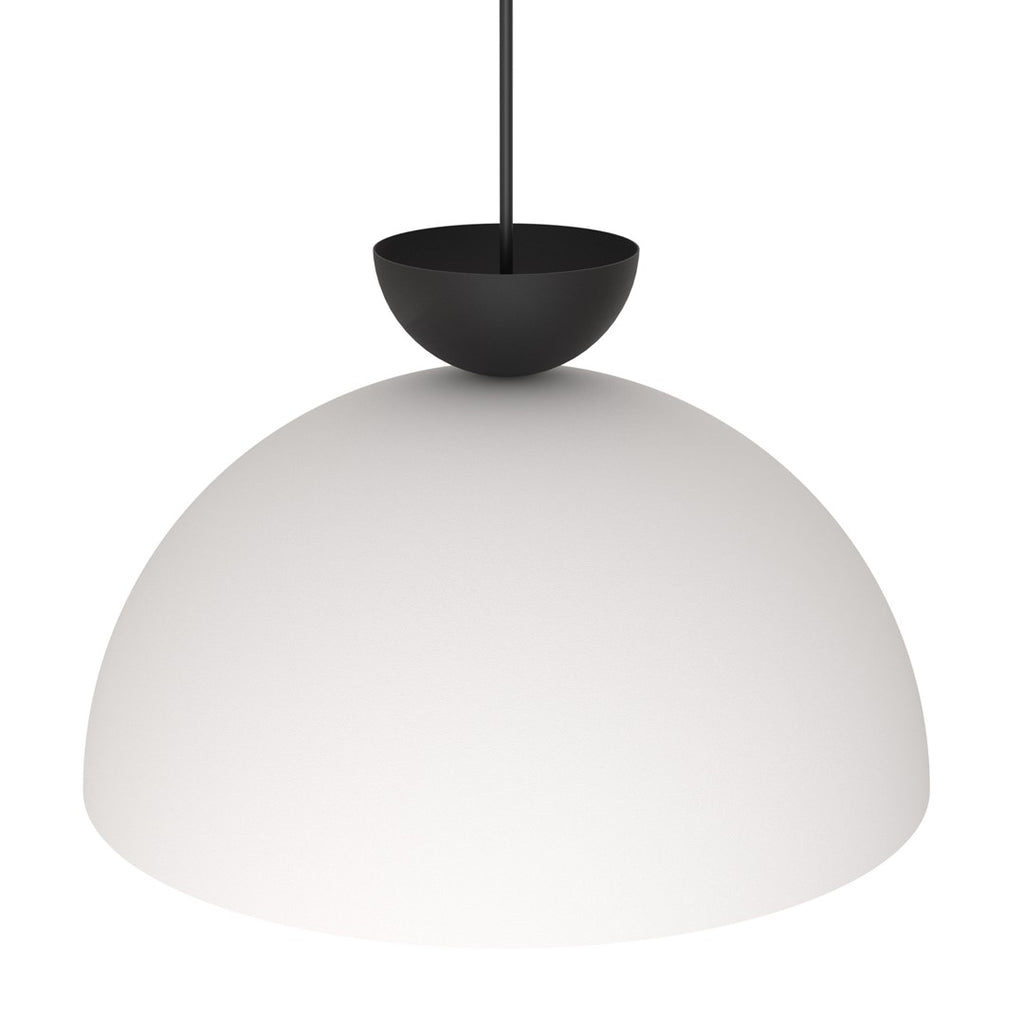 Hanglamp gepoedercoat staal Lunaro industrieel wit met zwart Ø 40 cm, verstelbare ophanging voor eettafel en woonkamer