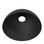 Hanglamp gepoedercoat staal Lunaro industrieel zwart en wit Ø 40 cm, voor eettafel en woonkamer