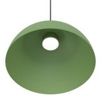 Hanglamp gepoedercoat staal Lunaro industrieel, groen met zwarte details – Ø 40 cm, verstelbare ophanging