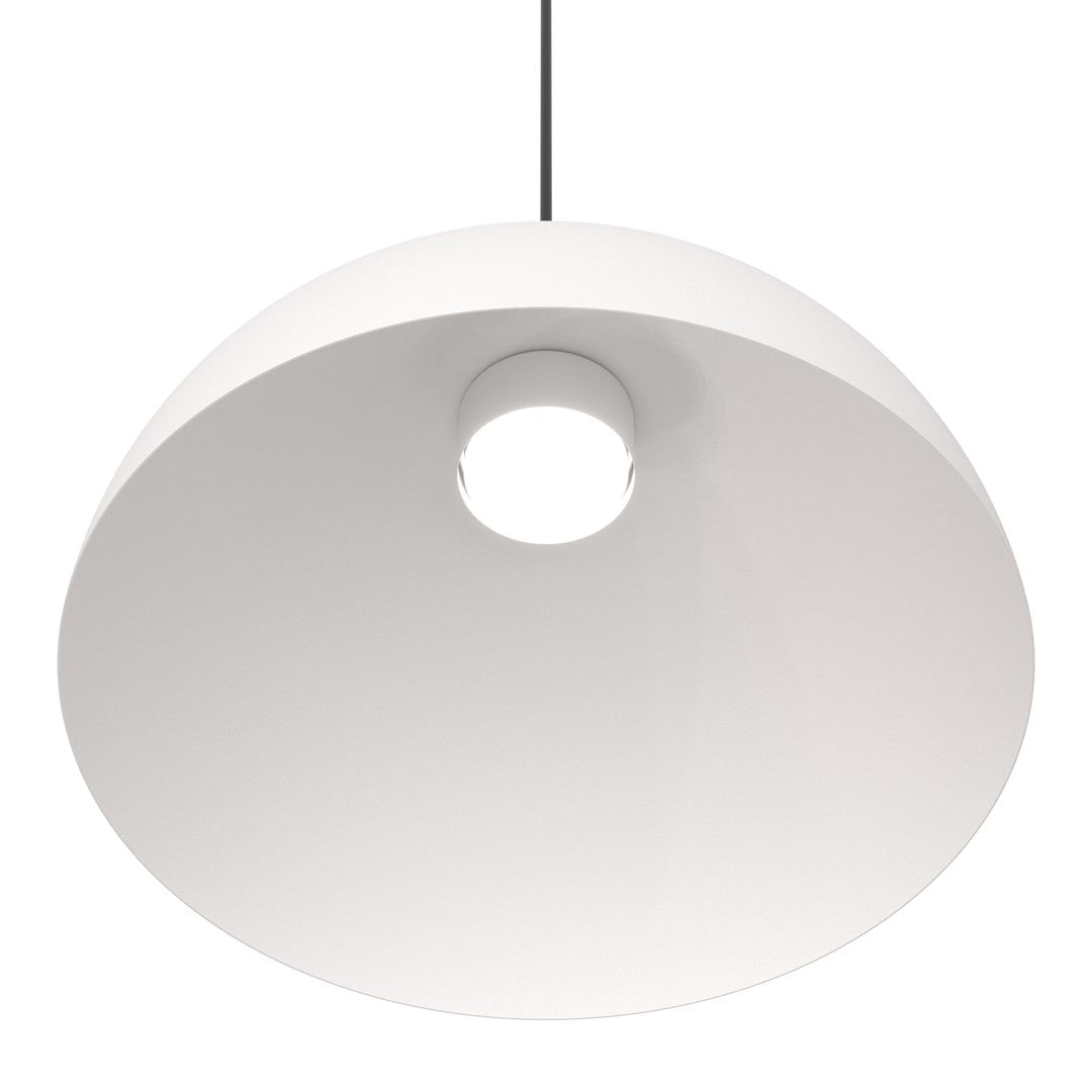 Hanglamp gepoedercoat staal Lunaro industrieel wit met zwart Ø 40 cm, verstelbare ophanging voor eettafel en woonkamer