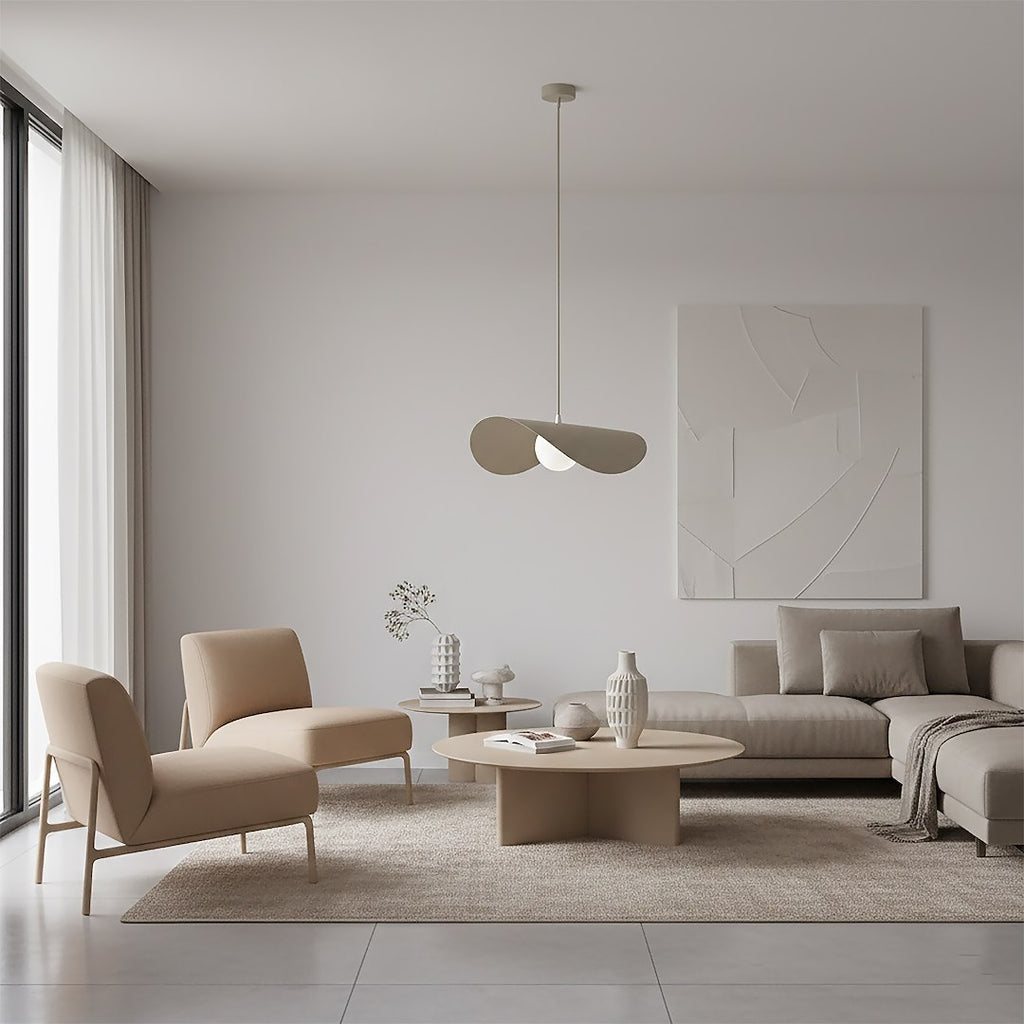 Hanglamp staal glas Ritual modern beige 40 x 40 cm, G9-fitting voor eettafel, woonkamer of slaapkamer