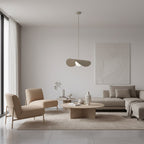Hanglamp staal glas Ritual modern beige 40 x 40 cm, G9-fitting voor eettafel, woonkamer of slaapkamer