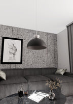 Hanglamp gepoedercoat staal Lunaro industrieel zwart en wit Ø 40 cm, voor eettafel en woonkamer