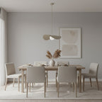 Hanglamp staal glas Ritual modern beige 40 x 40 cm, G9-fitting voor eettafel, woonkamer of slaapkamer