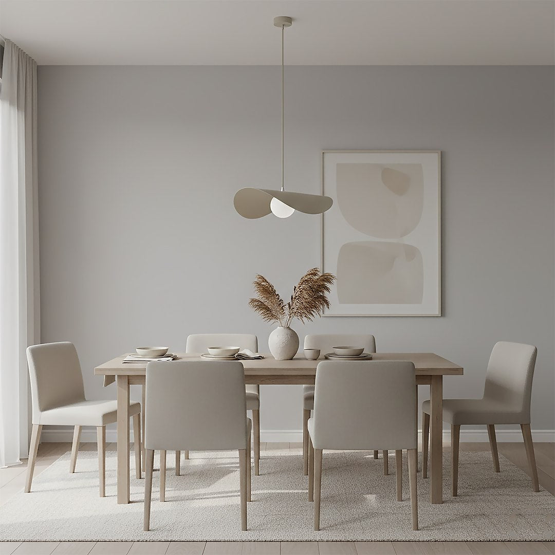 Hanglamp staal glas Ritual modern beige 40 x 40 cm, G9-fitting voor eettafel, woonkamer of slaapkamer
