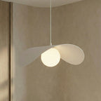 Hanglamp gepoedercoat staal en glas Ritual, wit, 40 x 40 cm, verstelbare hoogte, voor woonkamer, slaapkamer en eetruimte