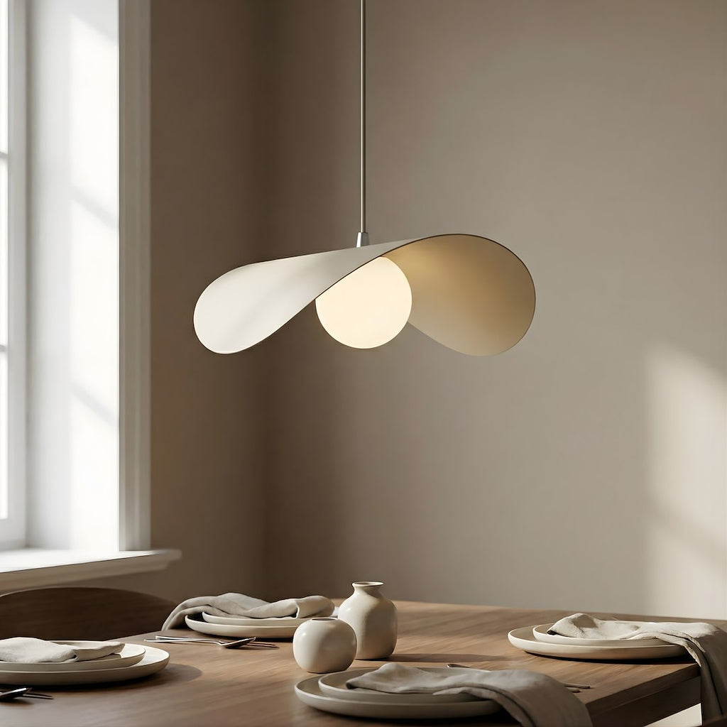 Hanglamp staal glas Ritual modern beige 40 x 40 cm, G9-fitting voor eettafel, woonkamer of slaapkamer