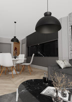 Hanglamp gepoedercoat staal industrieel Lunaro zwart Ø 40 cm, verstelbare hoogte