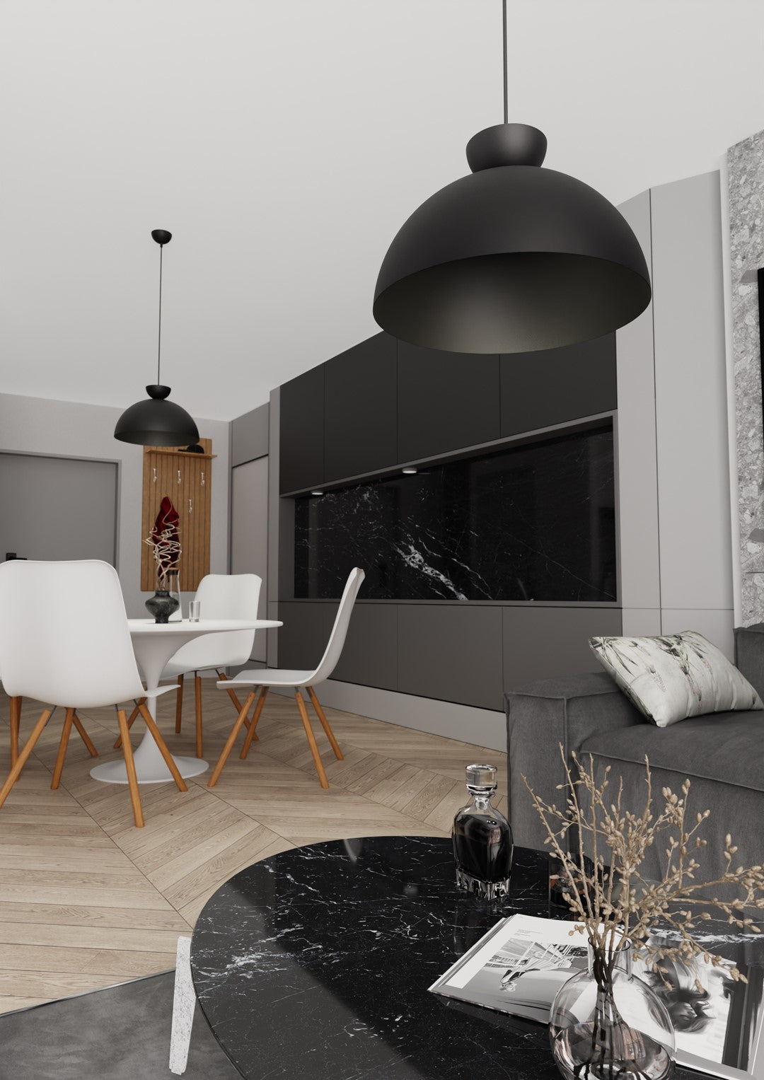 Hanglamp gepoedercoat staal industrieel Lunaro zwart Ø 40 cm, verstelbare hoogte