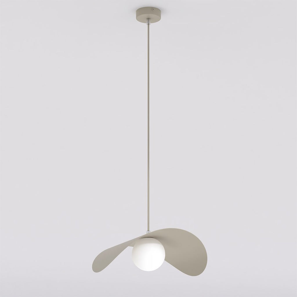 Hanglamp staal glas Ritual modern beige 40 x 40 cm, G9-fitting voor eettafel, woonkamer of slaapkamer