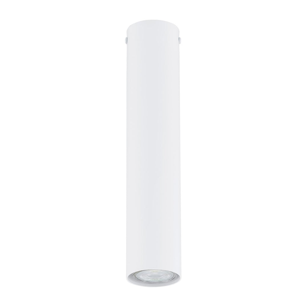 Plafondlamp gepoedercoat staal minimalistisch Tecno wit Ø 6 x 30 cm, voor woon-, slaap- en werkruimte