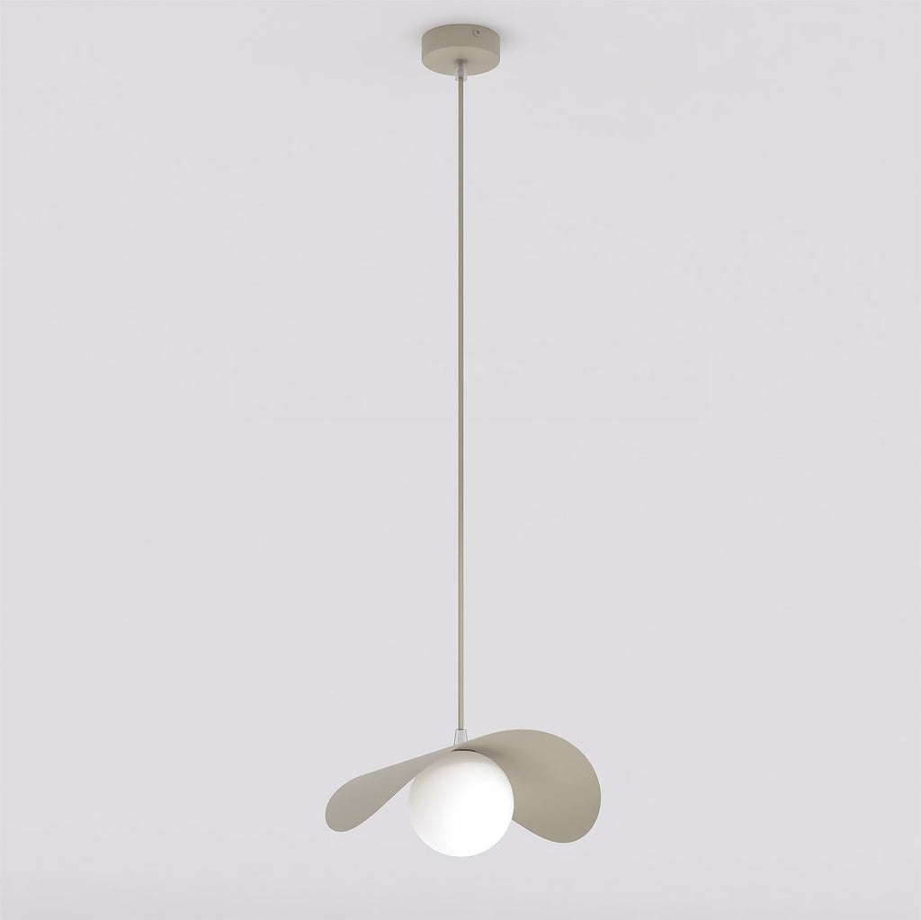 Hanglamp gepoedercoat staal en glas Ritueel, modern, mokka, Ø 30 cm, 1 fitting G9, voor eettafel of woonkamer
