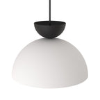 Hanglamp staal industrieel Lunaro wit met zwart, Ø 30 cm, verstelbare hoogte voor eettafel of woonkamer