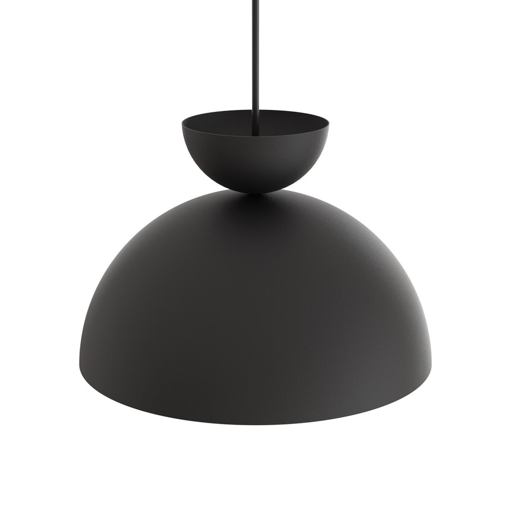Hanglamp gepoedercoat staal Lunaro industrieel zwart Ø 30 cm, verstelbare ophanging voor eettafel of woonkamer