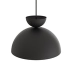 Hanglamp gepoedercoat staal Lunaro industrieel zwart Ø 30 cm, verstelbare ophanging voor eettafel of woonkamer
