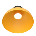 Hanglamp gepoedercoat staal Lunaro industrieel oranje met zwart Ø 30 cm, 1 lichtpunt, voor eettafel en woonkamer