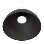 Hanglamp gepoedercoat staal industrieel Lunaro zwart met wit, Ø 30 cm, verstelbaar voor eettafel en woonkamer