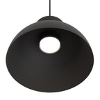 Hanglamp gepoedercoat staal Lunaro industrieel zwart Ø 30 cm, verstelbare ophanging voor eettafel of woonkamer