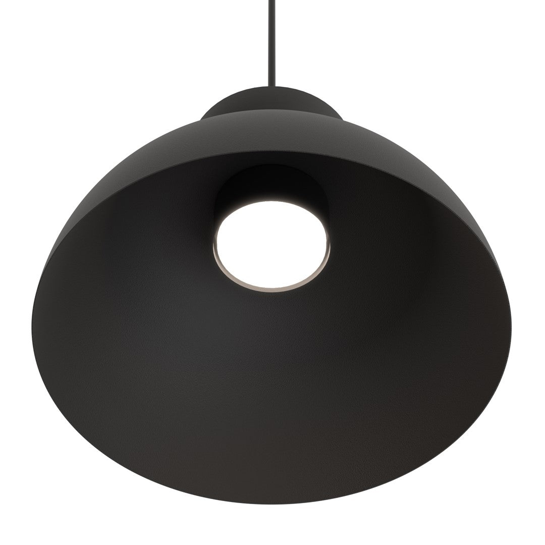 Hanglamp gepoedercoat staal Lunaro industrieel zwart Ø 30 cm, verstelbare ophanging voor eettafel of woonkamer