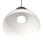 Hanglamp staal industrieel Lunaro wit met zwart, Ø 30 cm, verstelbare hoogte voor eettafel of woonkamer