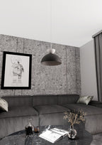 Hanglamp gepoedercoat staal industrieel Lunaro zwart met wit, Ø 30 cm, verstelbaar voor eettafel en woonkamer